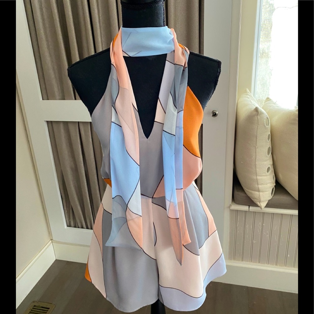 NWOT C/MEO Collective Colorful Romper